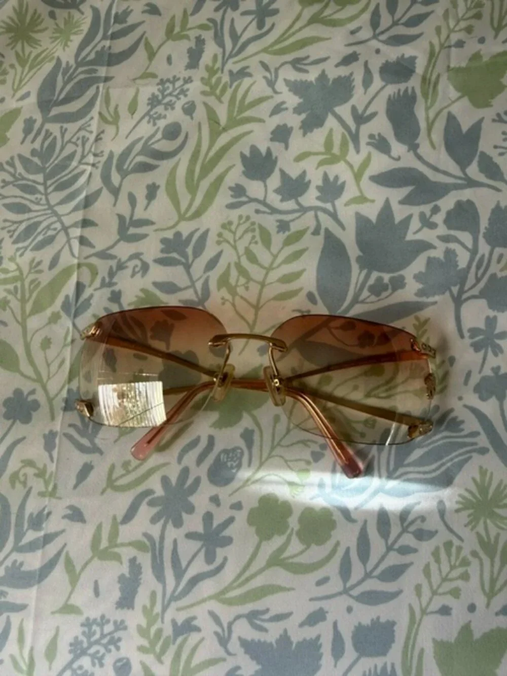 Versace Sunglasses 2004 Vintage Rimless Gold Medusa